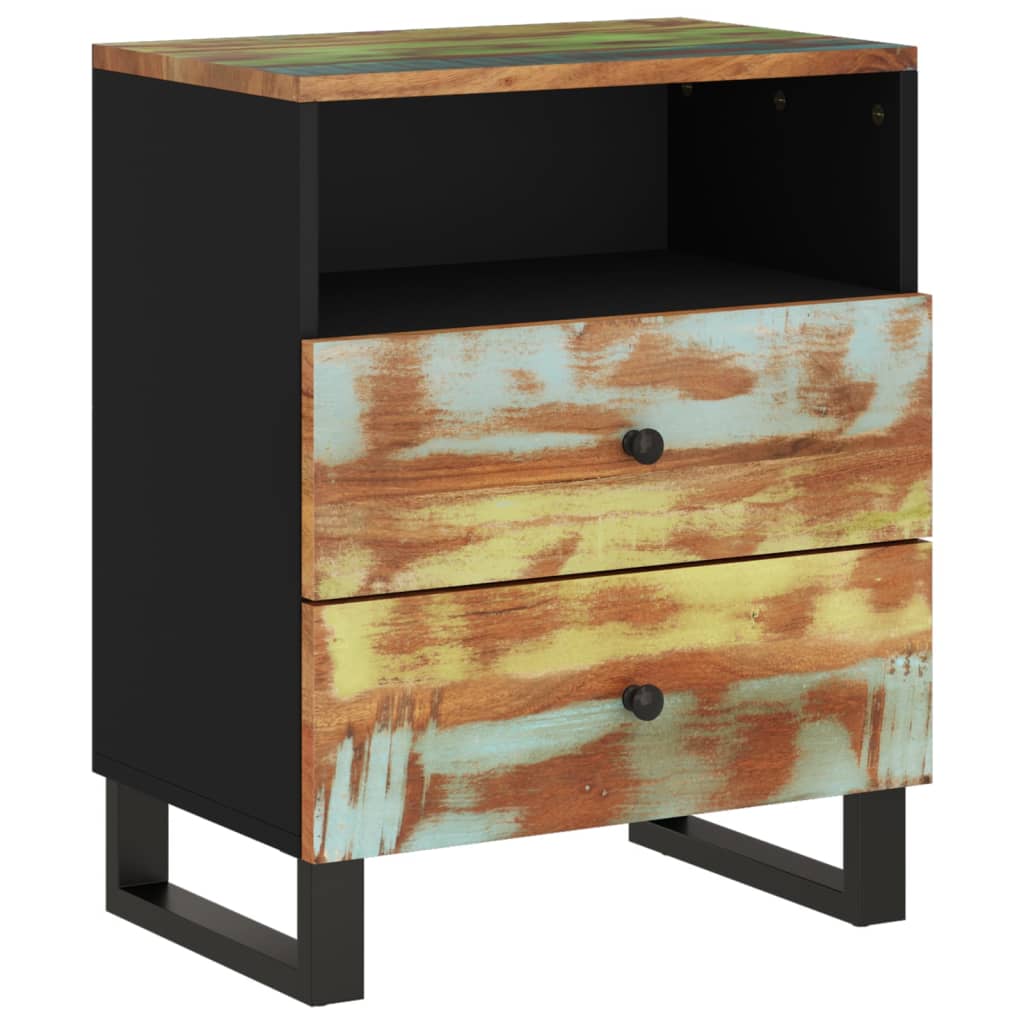 Nachttisch 50X33X62 Cm Altholz Massiv & Holzwerkstoff