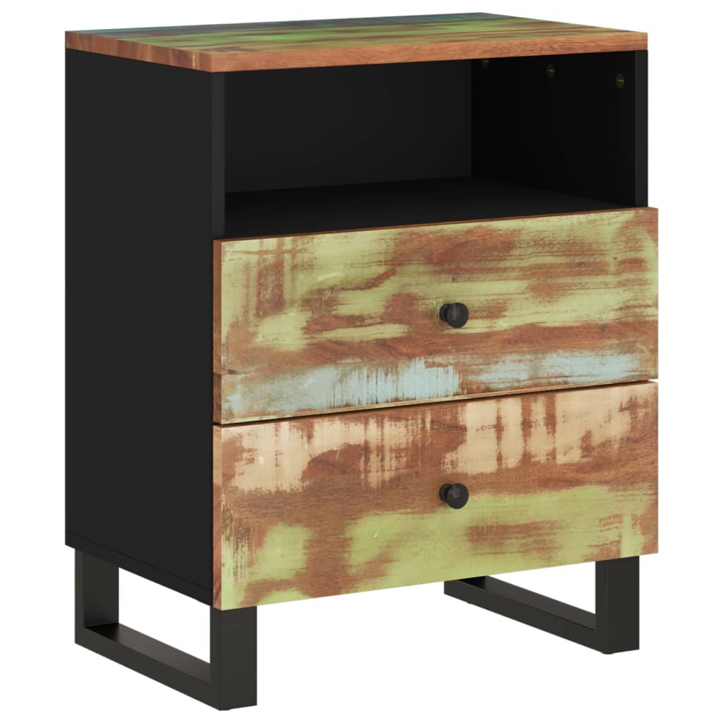 Nachttisch 50X33X62 Cm Altholz Massiv & Holzwerkstoff