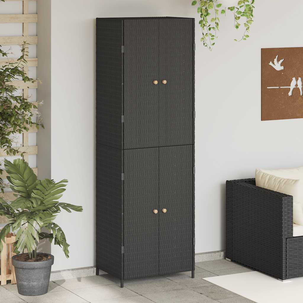 Gartenschrank 59X40X180 Cm Poly Rattan