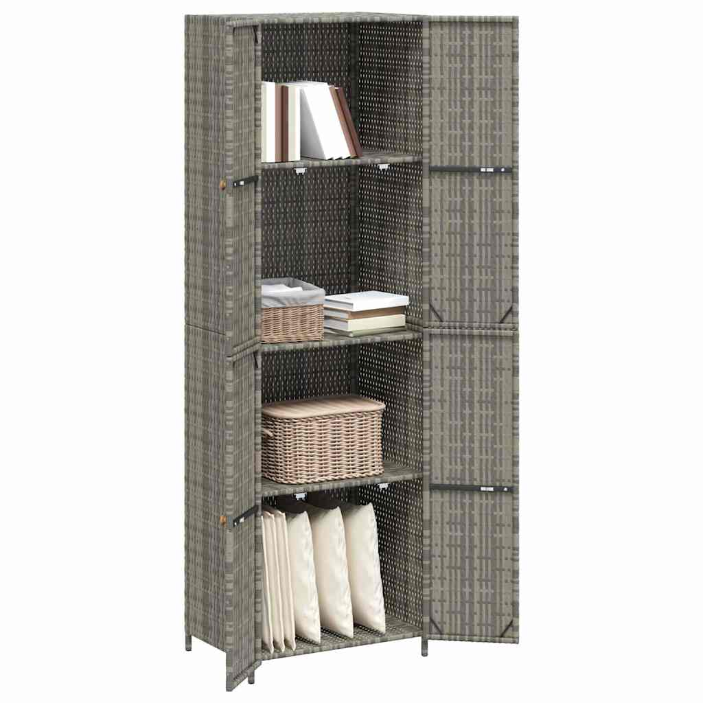 Gartenschrank 59X40X180 Cm Poly Rattan