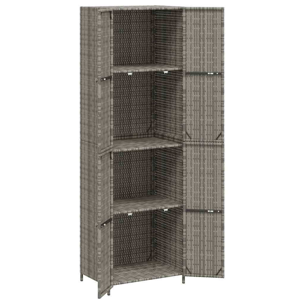 Gartenschrank 59X40X180 Cm Poly Rattan