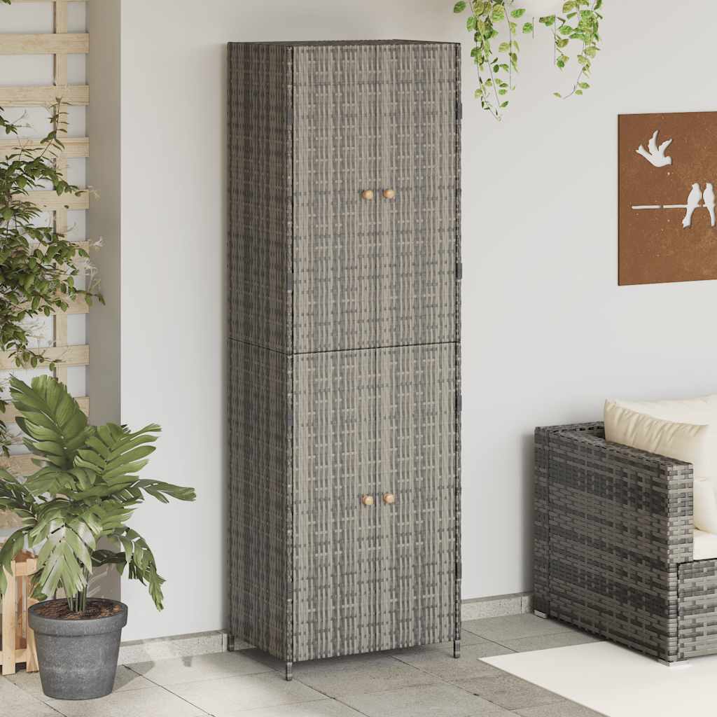 Gartenschrank 59X40X180 Cm Poly Rattan