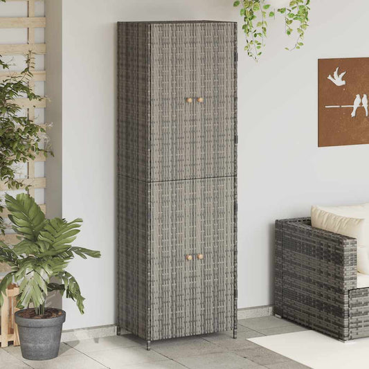 Gartenschrank 59X40X180 Cm Poly Rattan