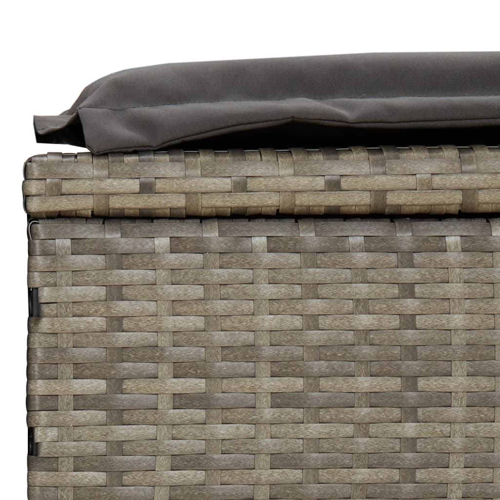 Sonnenliegen 2 Stk. Mit Tisch Poly Rattan