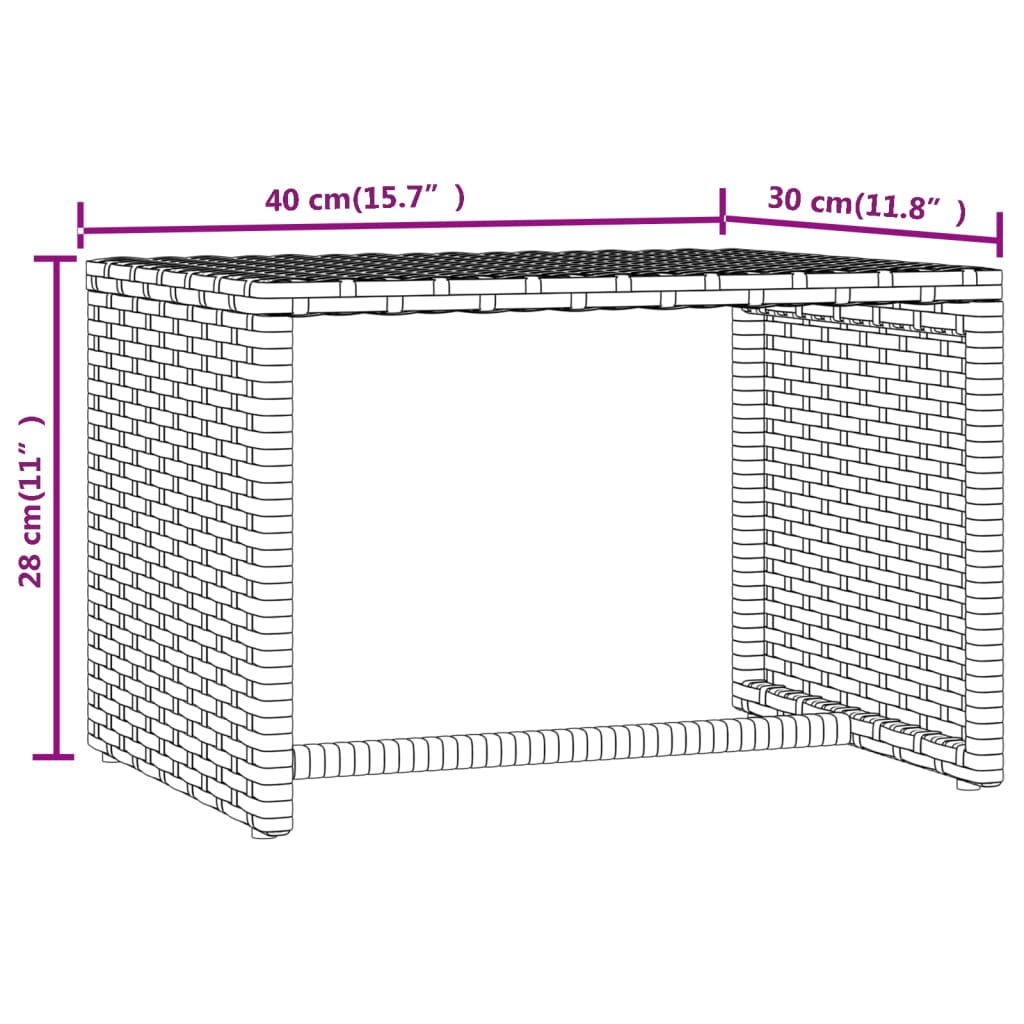 Sonnenliegen 2 Stk. Mit Tisch Poly Rattan