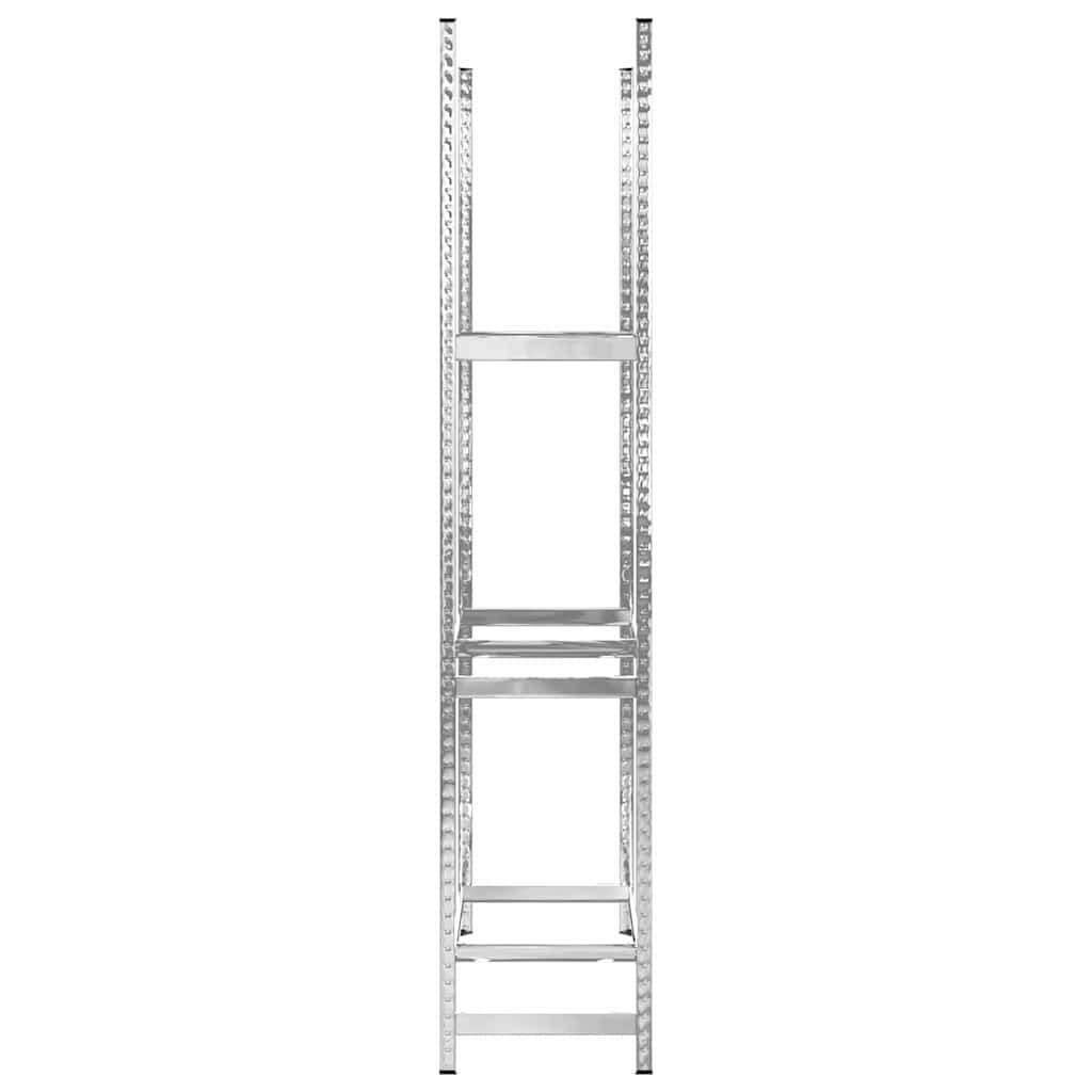 Reifenregale Mit 3 Böden 4 Stk. Silbern Stahl