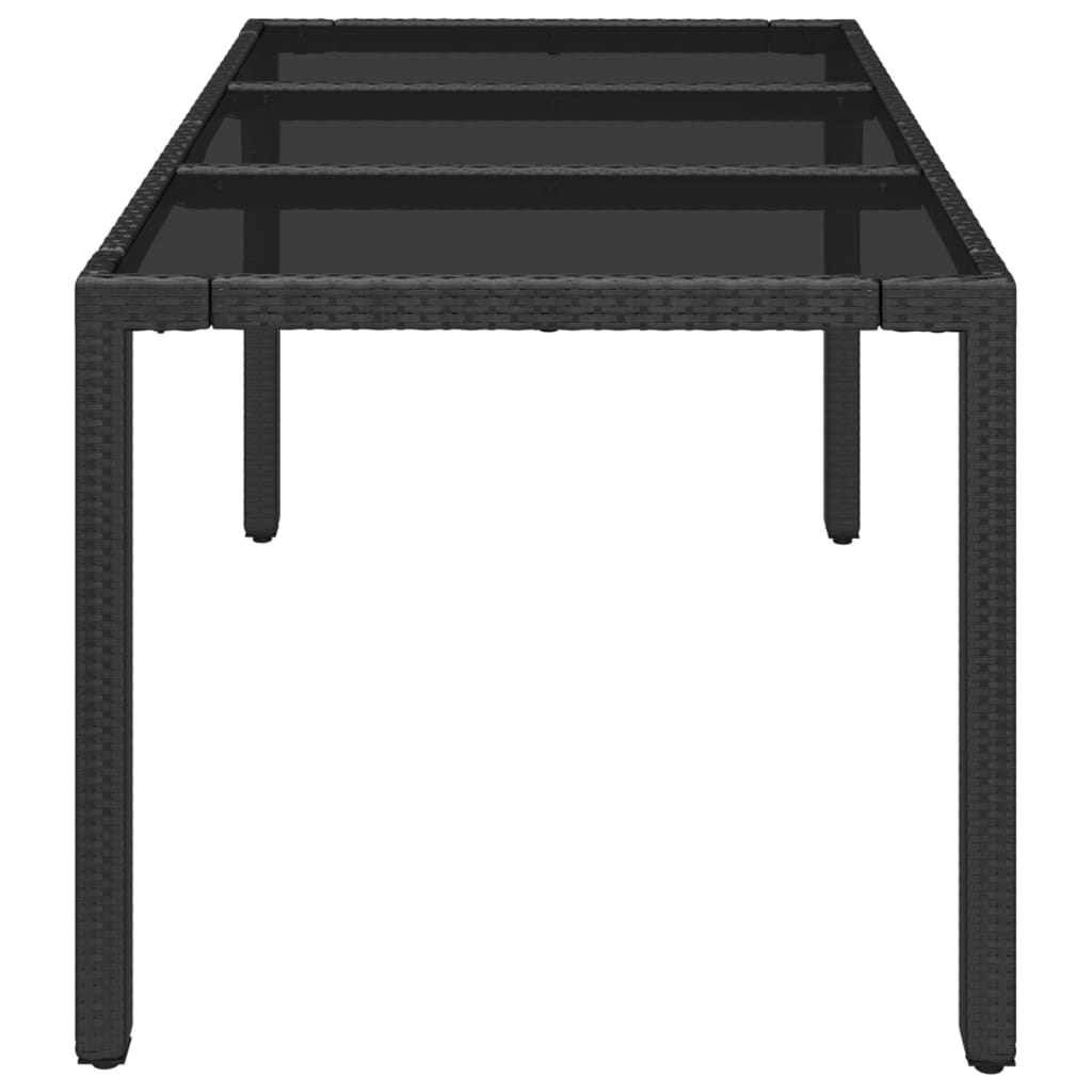 Gartentisch Mit Poly Rattan Schwarz