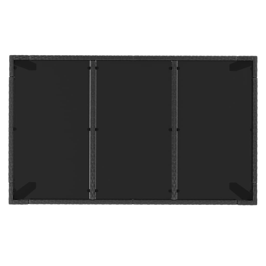 Gartentisch Mit Poly Rattan Schwarz