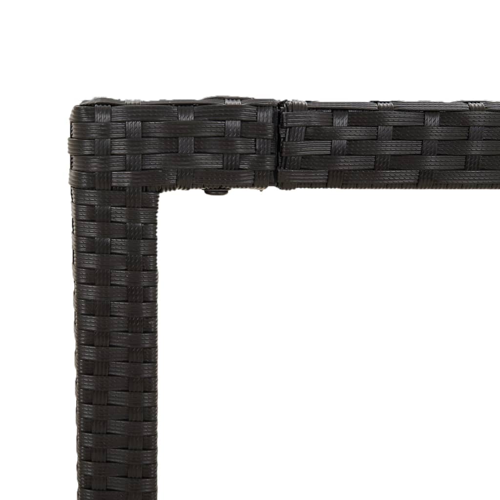 Gartentisch Mit Poly Rattan Schwarz