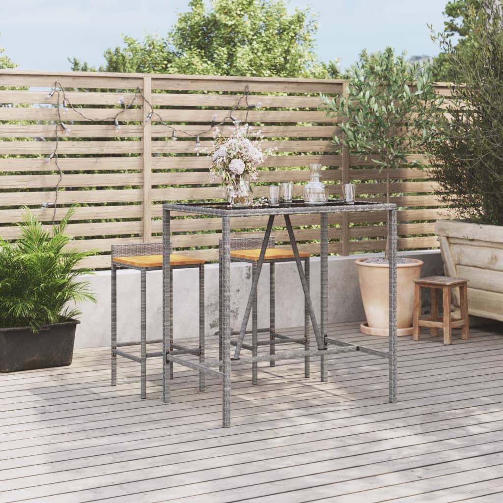 Garten-Bartisch Poly Rattan