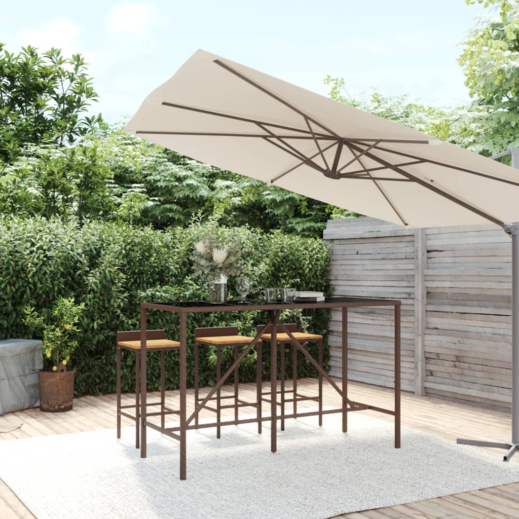 Garten-Bartisch Poly Rattan