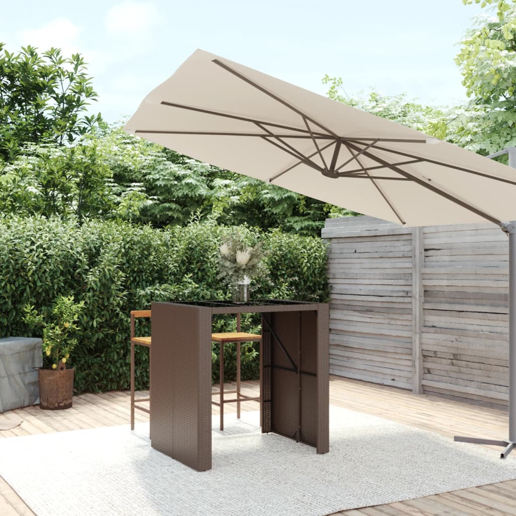 Bartisch Mit Glasplatte Poly Rattan