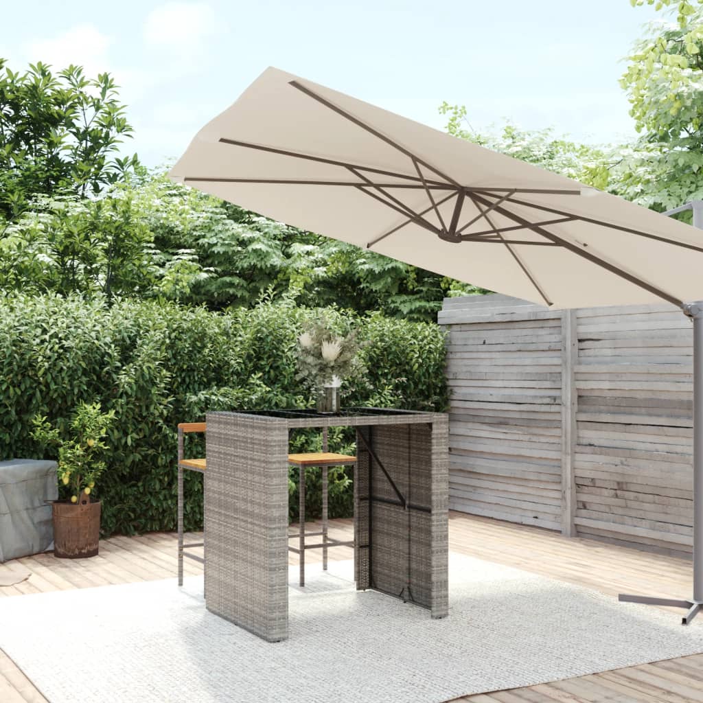 Bartisch Mit Glasplatte Poly Rattan