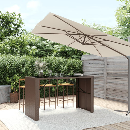 Bartisch Mit Glasplatte Poly Rattan