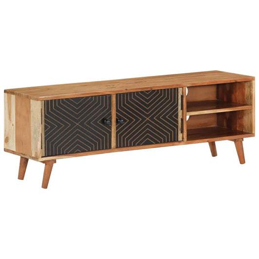 Tv-Schrank 112X30X40 Cm Massivholz Akazie