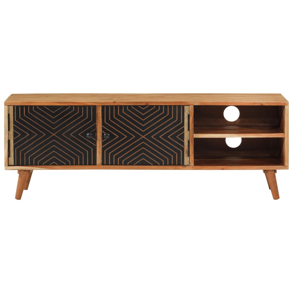 Tv-Schrank 112X30X40 Cm Massivholz Akazie