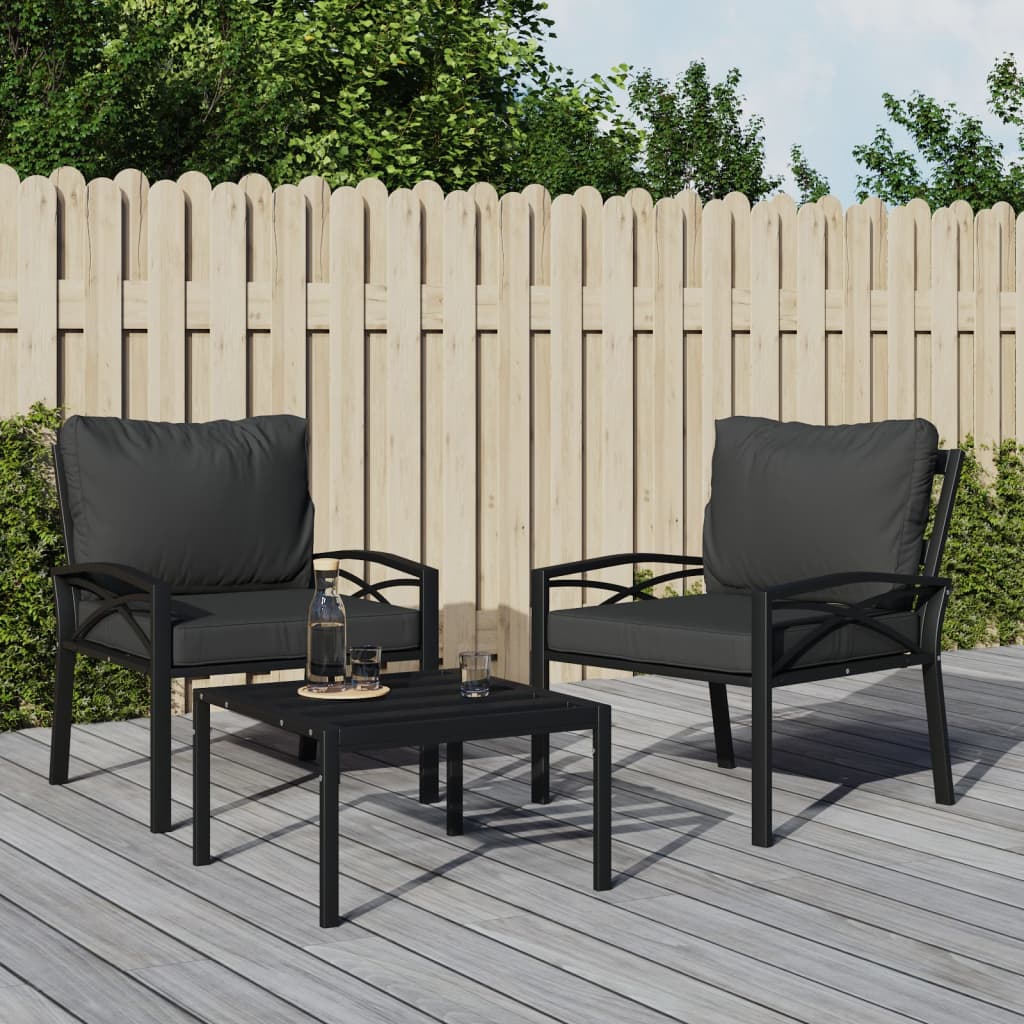 Gartenstuhl Mit Sandfarbigen Kissen 68X76X79 Cm Stahl