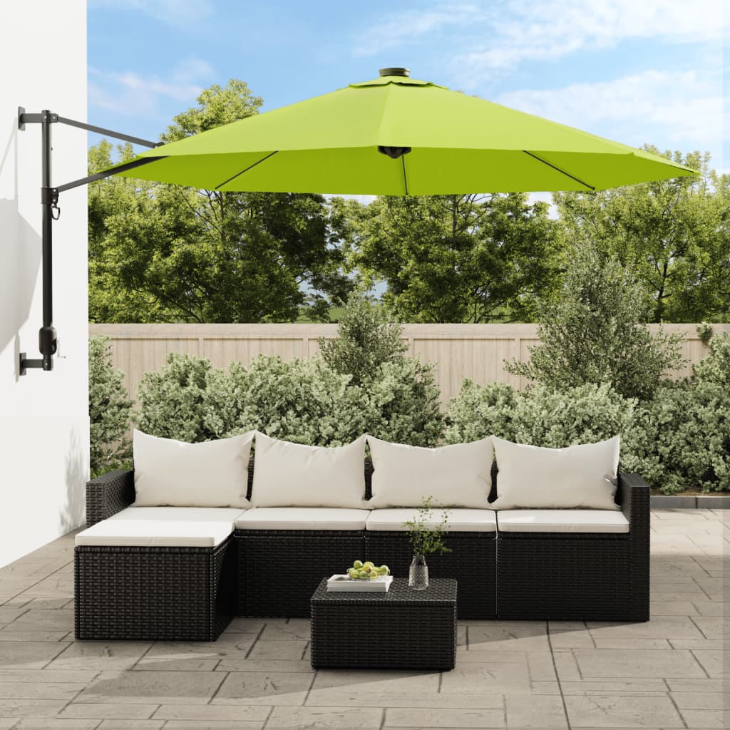 Wand-Sonnenschirm Mit Leds Knall 290 Cm