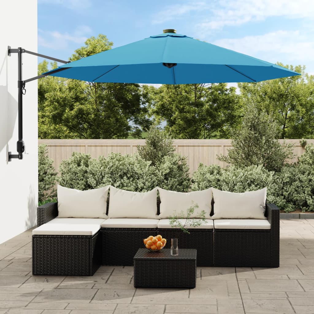 Wand-Sonnenschirm Mit Leds Knall 290 Cm