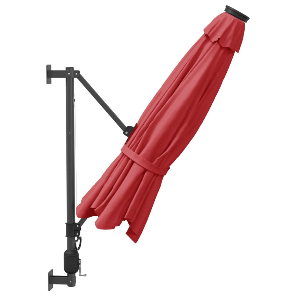 Wand-Sonnenschirm Mit Leds Knall 290 Cm