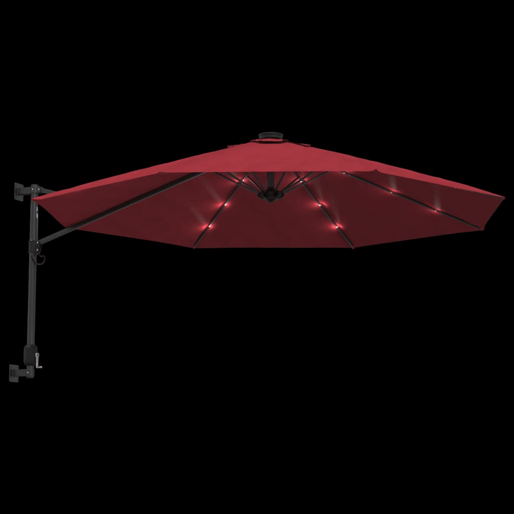 Wand-Sonnenschirm Mit Leds Knall 290 Cm