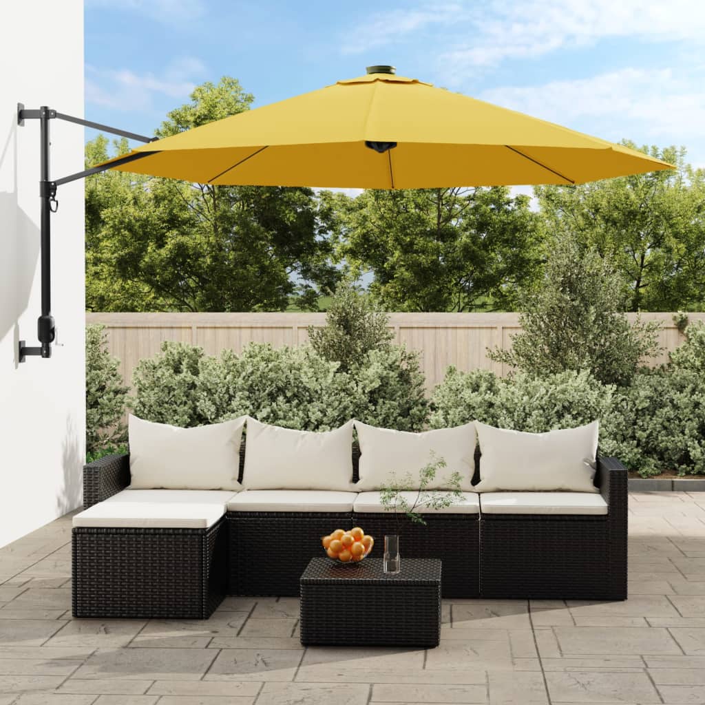 Wand-Sonnenschirm Mit Leds Knall 290 Cm