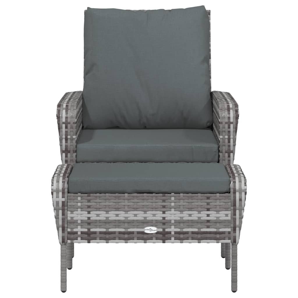 Gartenstuhl Mit Fußhocker Poly Rattan