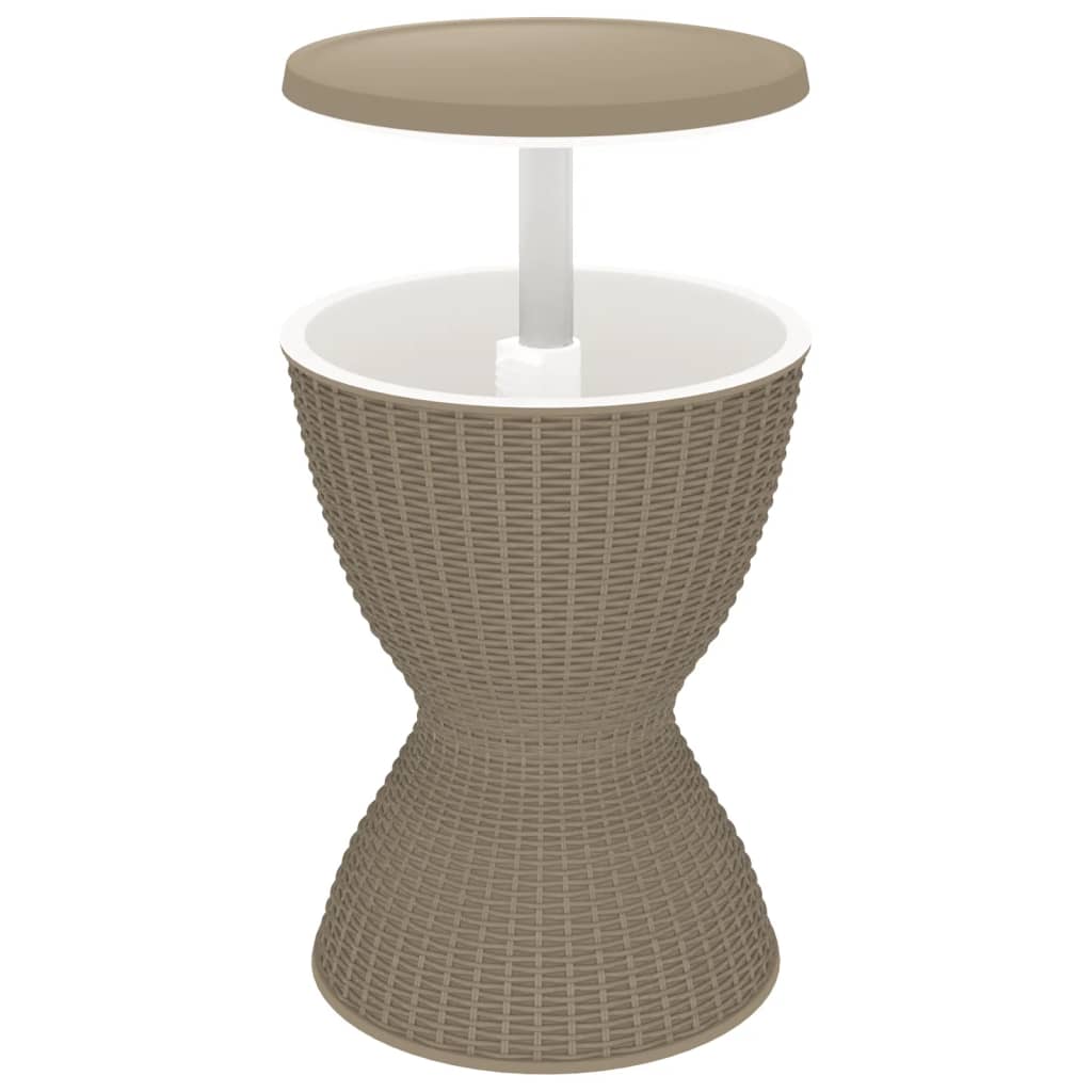 3-In-1 Tisch Mit Eiskühler Hell Polypropylen