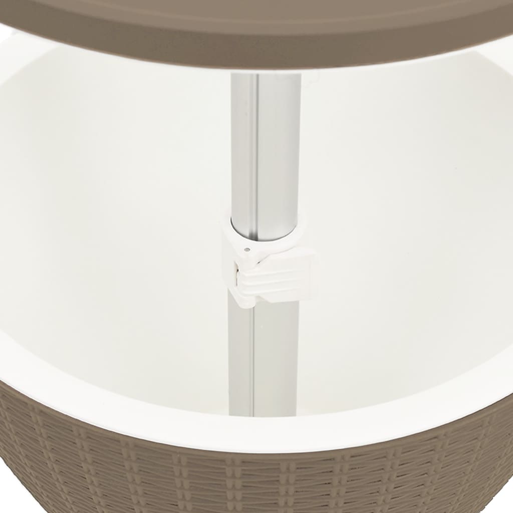 3-In-1 Tisch Mit Eiskühler Hell Polypropylen