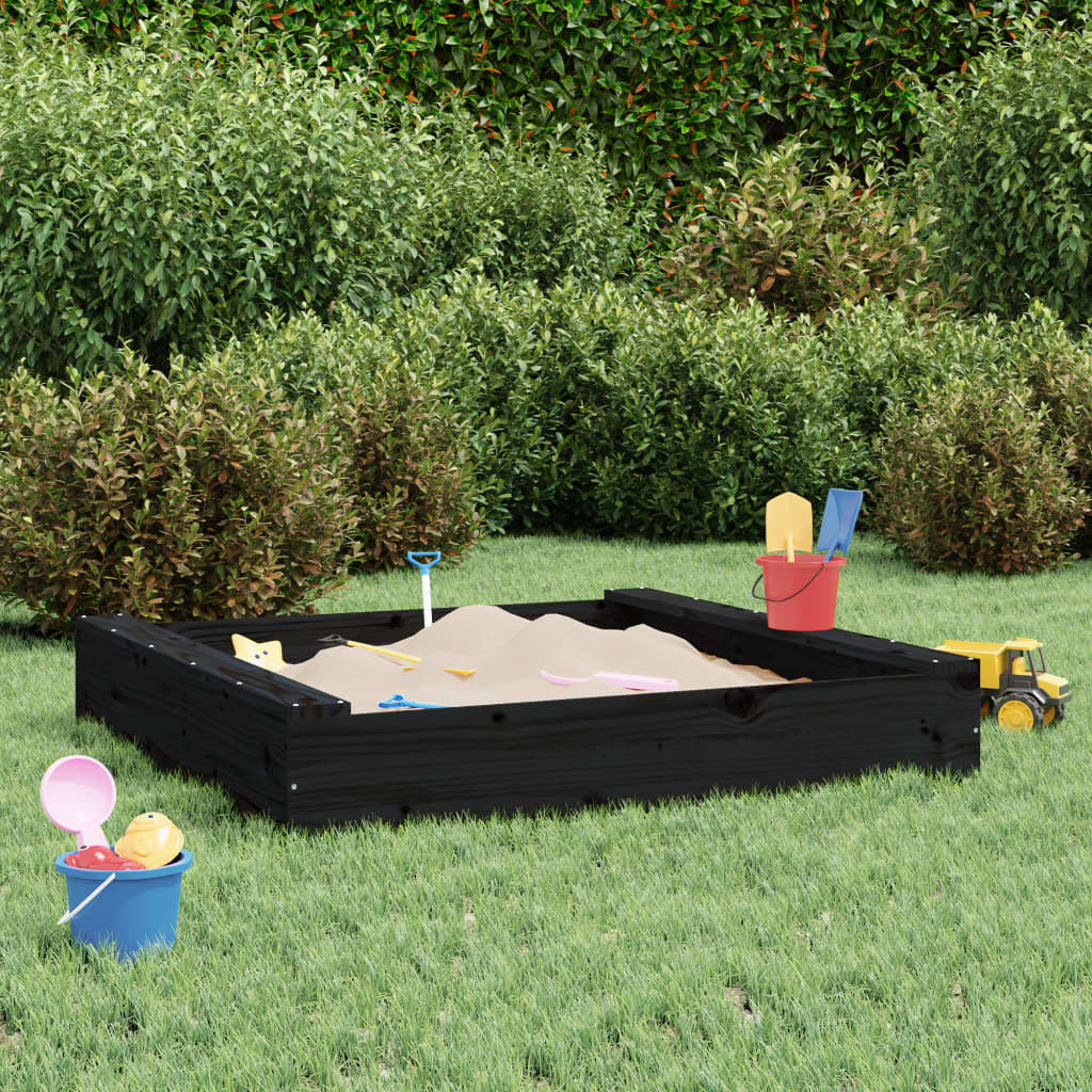 Sandkasten Mit Sitzen Quadratisch Massivholz Douglasie