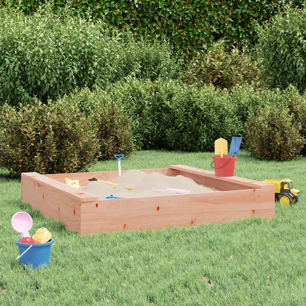 Sandkasten Mit Sitzen Quadratisch Massivholz Douglasie