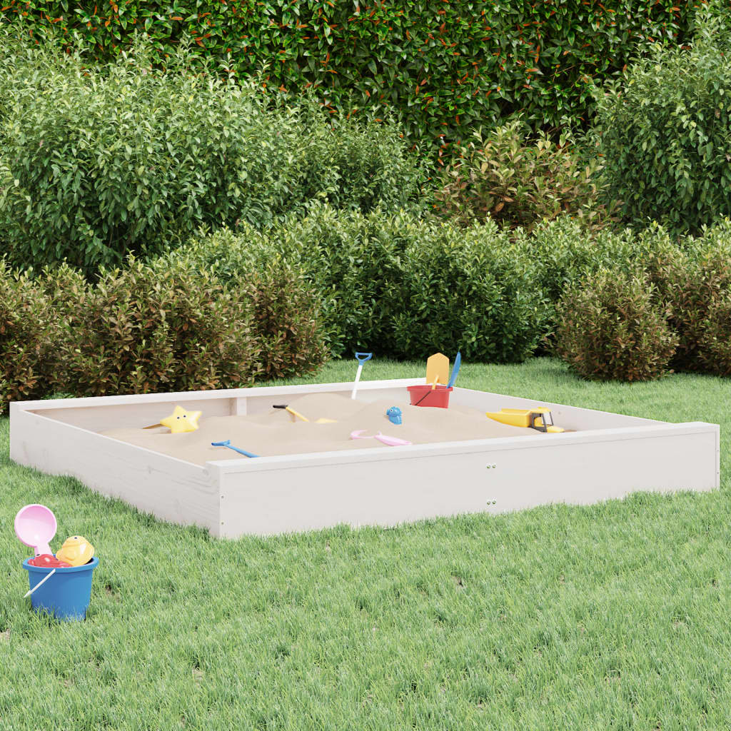 Sandkasten Mit Sitzen Quadratisch Massivholz Douglasie