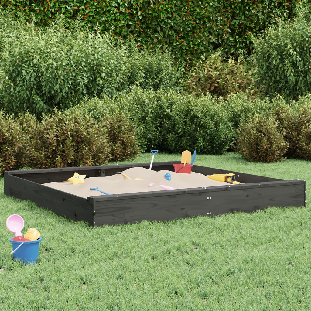 Sandkasten Mit Sitzen Quadratisch Massivholz Douglasie