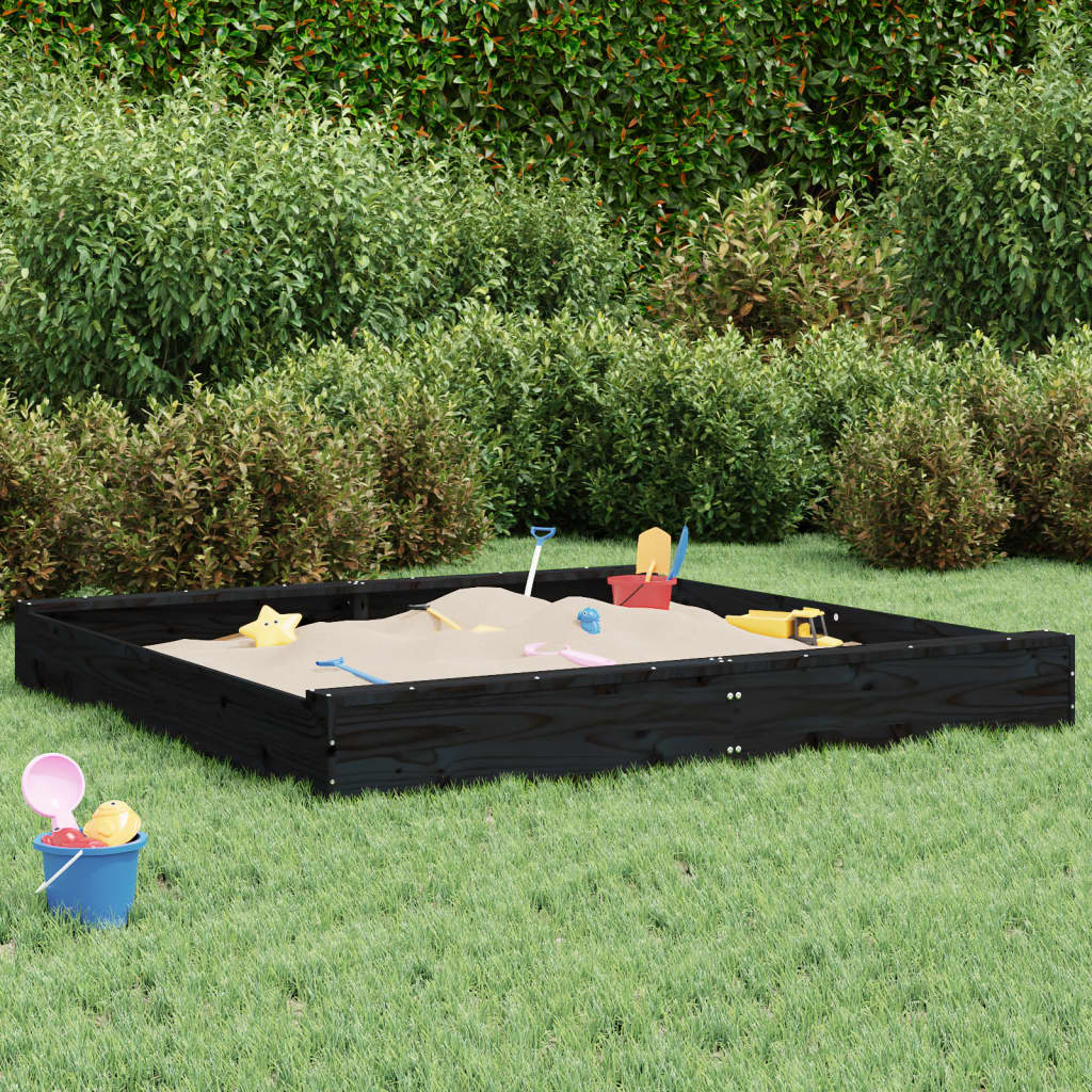 Sandkasten Mit Sitzen Quadratisch Massivholz Douglasie