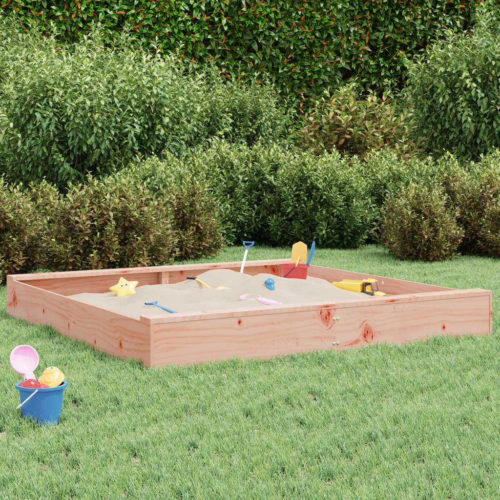 Sandkasten Mit Sitzen Quadratisch Massivholz Douglasie