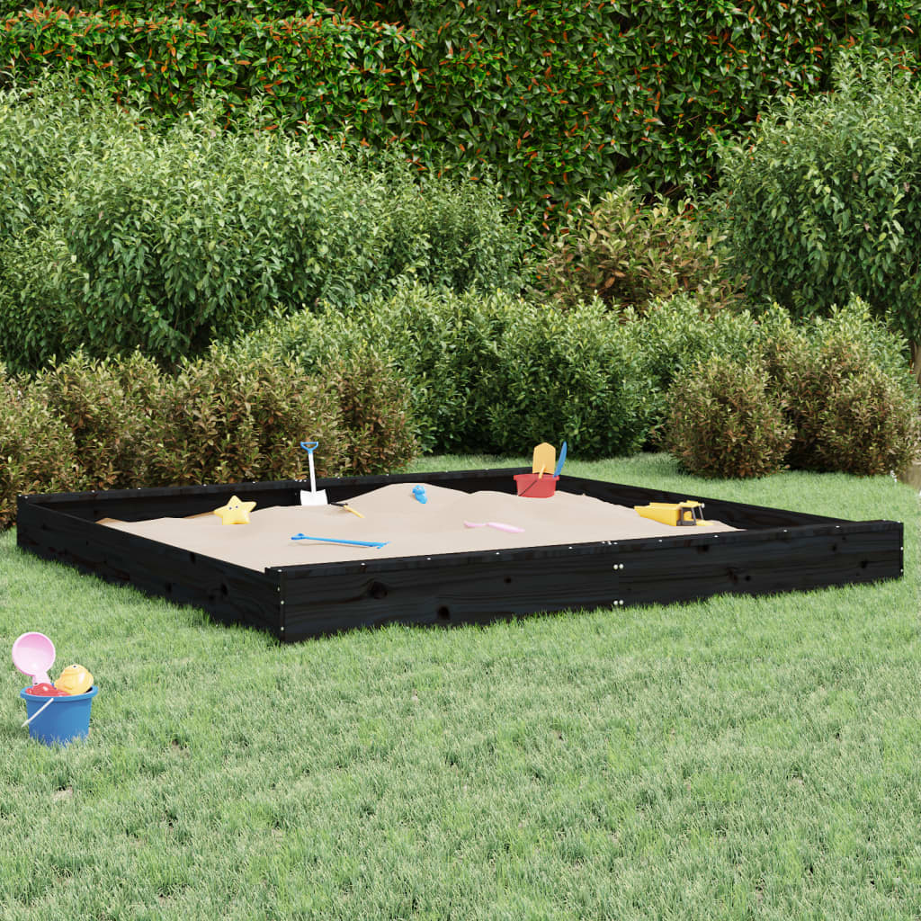 Sandkasten Mit Sitzen Quadratisch Massivholz Douglasie