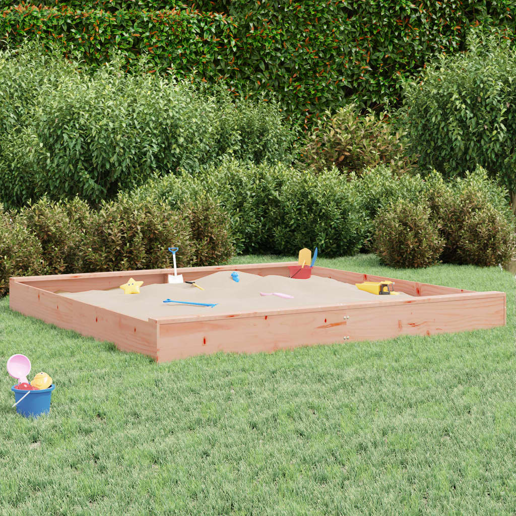 Sandkasten Mit Sitzen Quadratisch Massivholz Douglasie