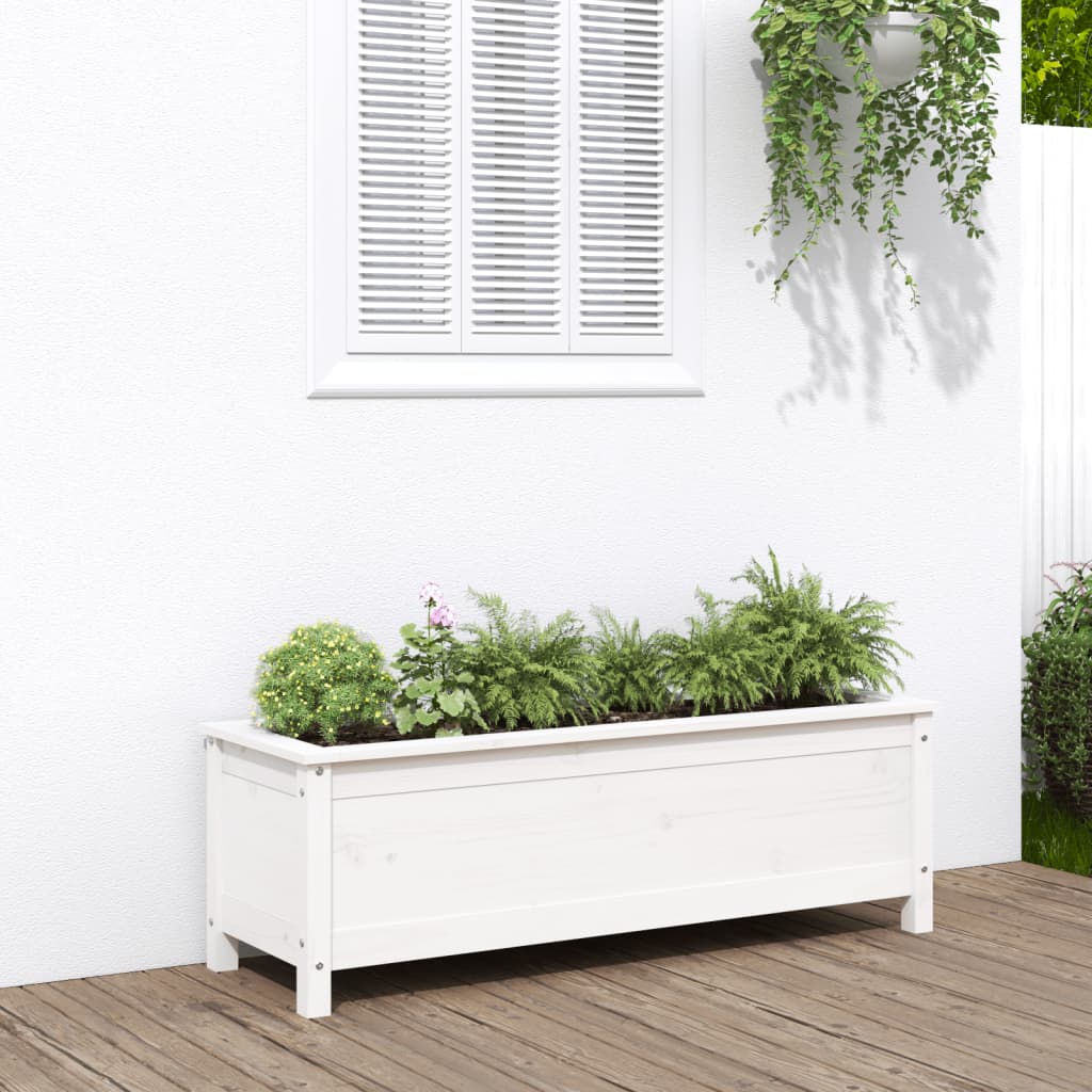 Hochbeet Grau 119,5X82,5X78 Cm Massivholz Kiefer