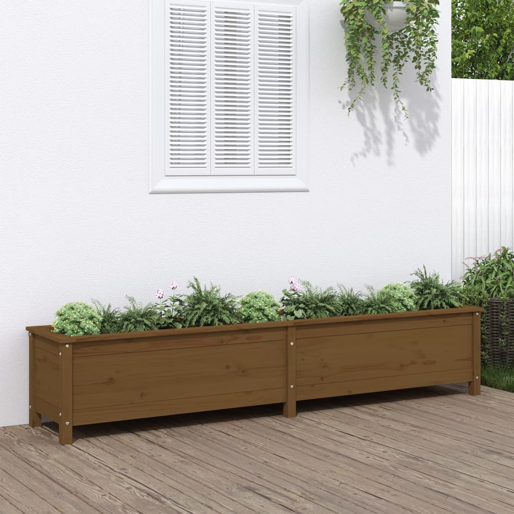 Hochbeet Grau 119,5X82,5X78 Cm Massivholz Kiefer