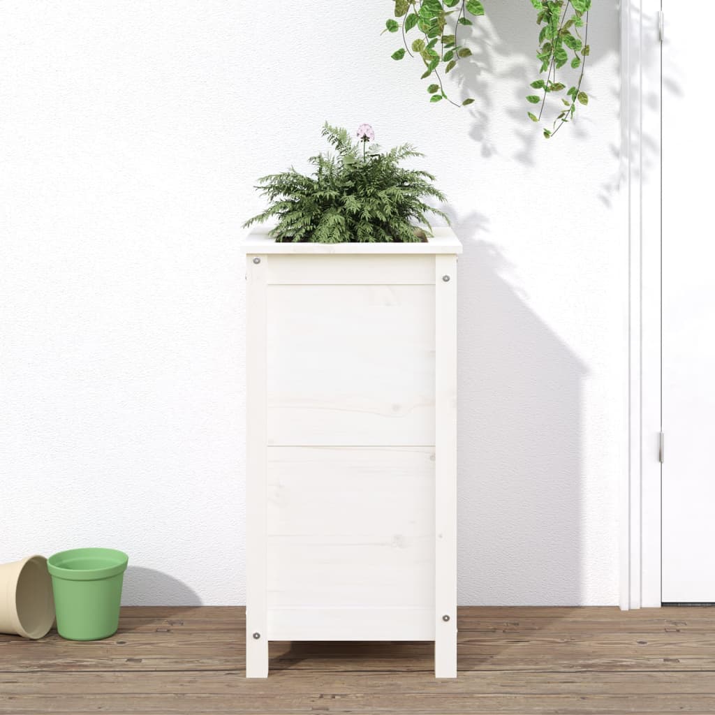 Hochbeet Grau 119,5X82,5X78 Cm Massivholz Kiefer