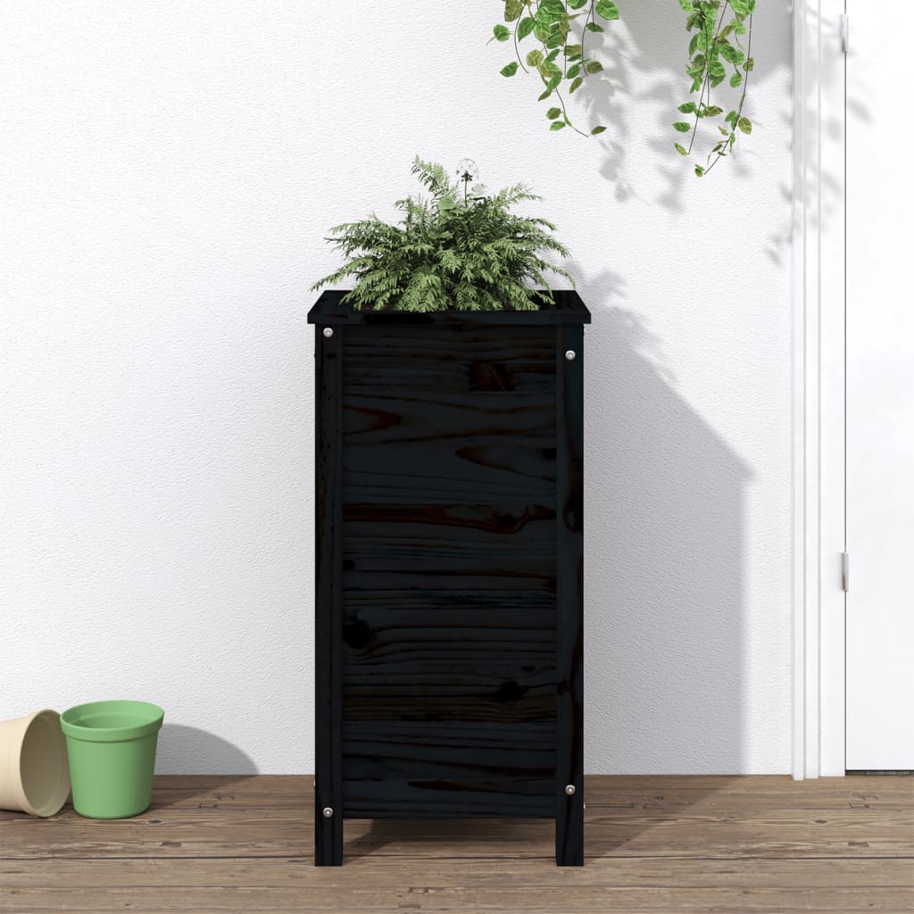 Hochbeet Grau 119,5X82,5X78 Cm Massivholz Kiefer