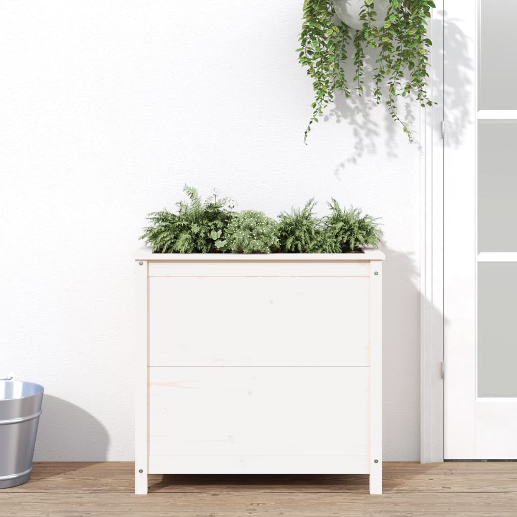 Hochbeet Grau 119,5X82,5X78 Cm Massivholz Kiefer