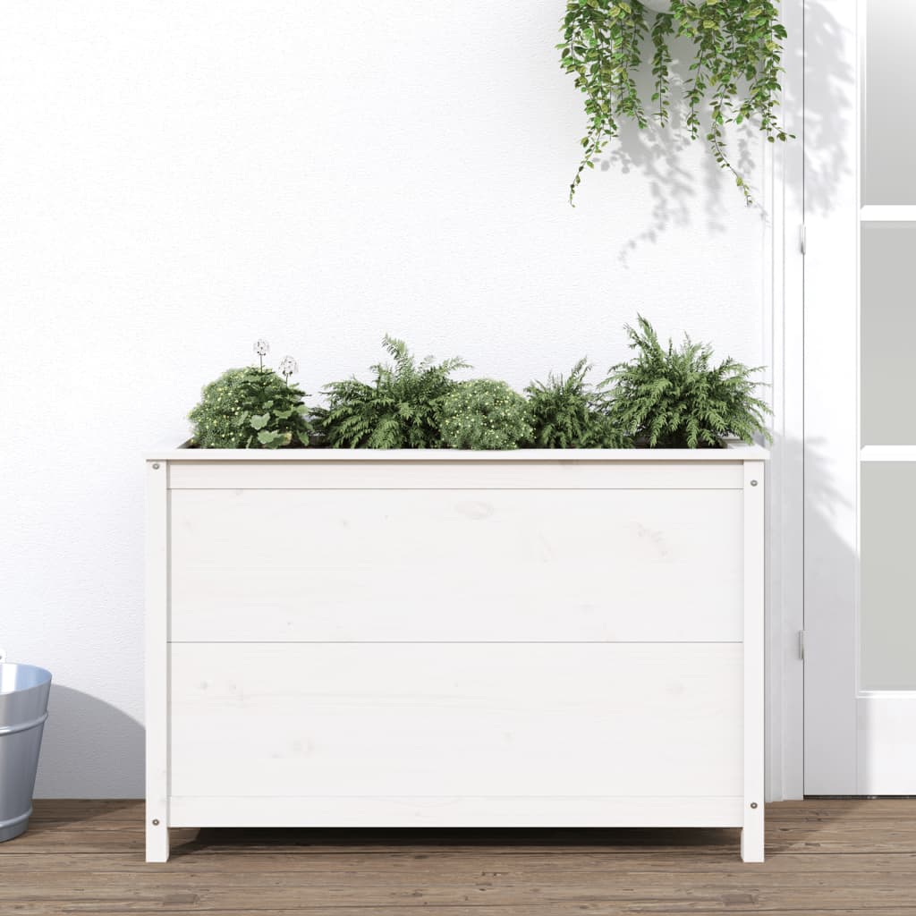 Hochbeet Grau 119,5X82,5X78 Cm Massivholz Kiefer