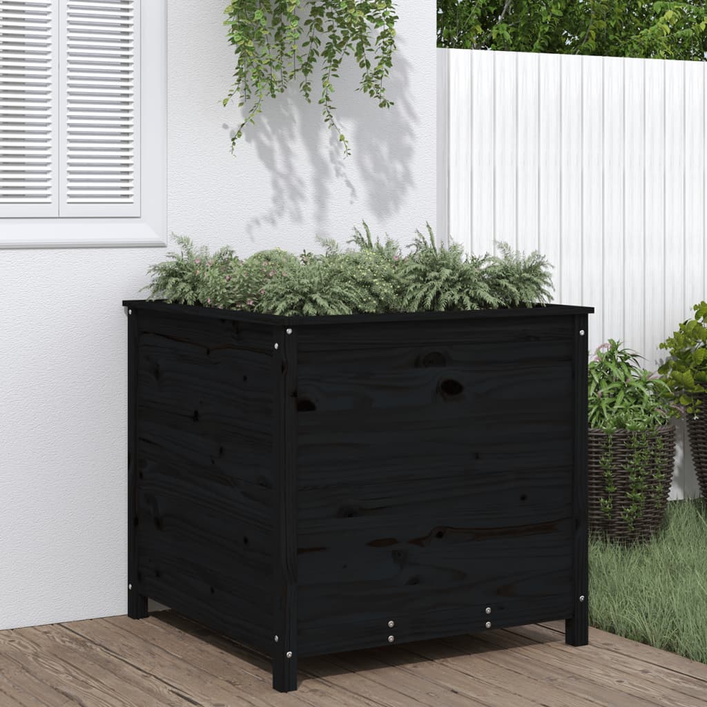 Hochbeet Grau 119,5X82,5X78 Cm Massivholz Kiefer