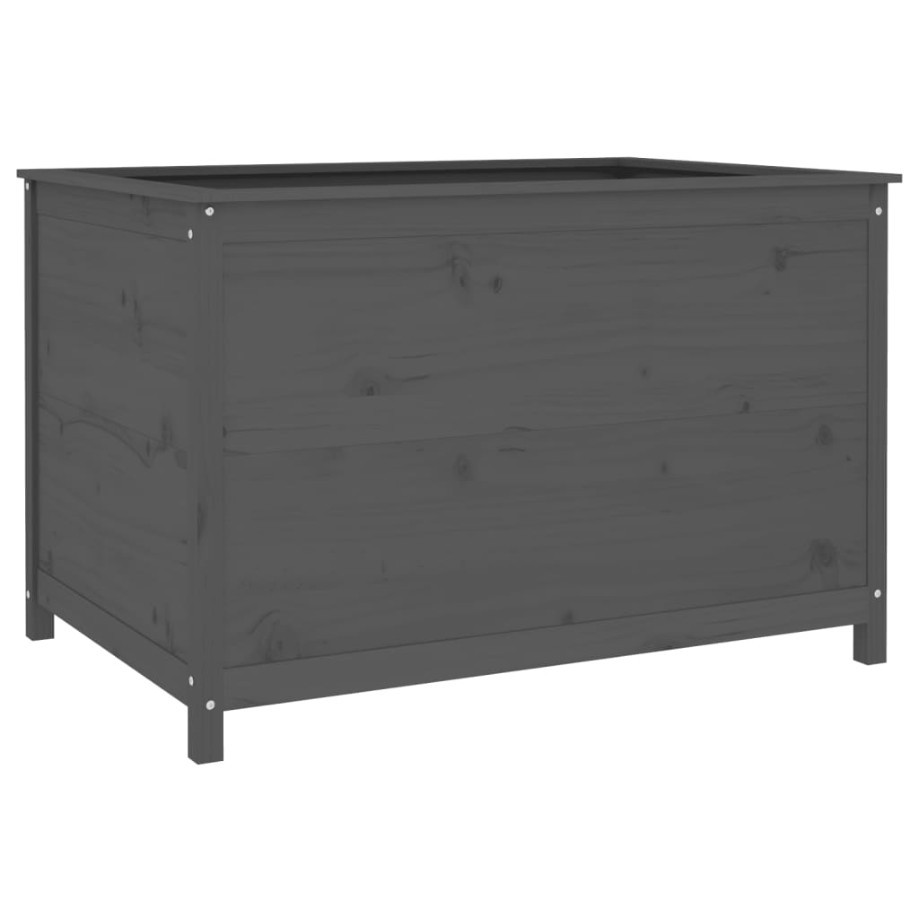 Hochbeet Grau 119,5X82,5X78 Cm Massivholz Kiefer
