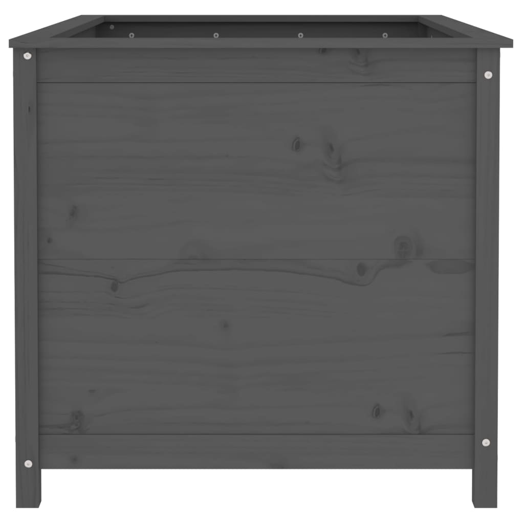 Hochbeet Grau 119,5X82,5X78 Cm Massivholz Kiefer