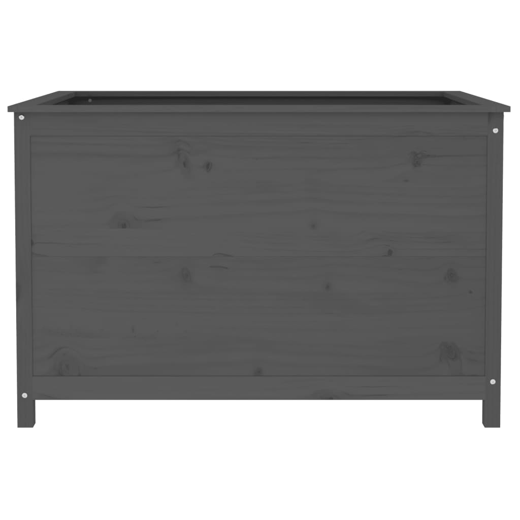 Hochbeet Grau 119,5X82,5X78 Cm Massivholz Kiefer