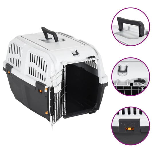 Transportbox Für Haustiere Metalltür 48X31,5X31 Cm Polypropylen