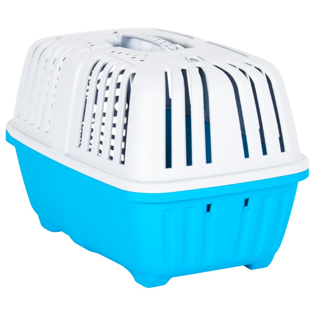 Transportbox Für Haustiere Weiß Blau Polypropylen