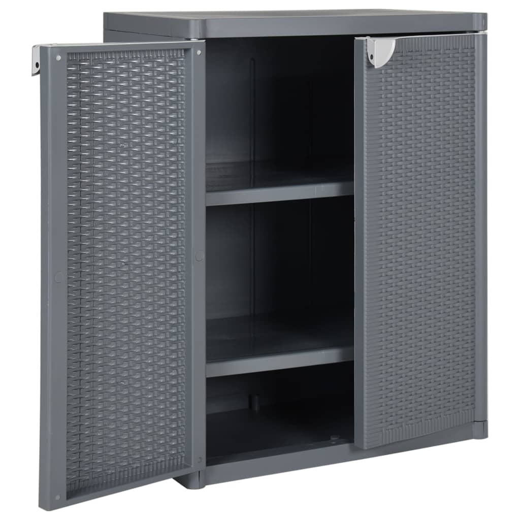 Gartenschrank 65X45X88 Cm Pp Rattan-Optik